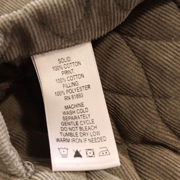 D & Co. Reversible Green Corduroy Quilted and  Leopard Quilted Jacket - Picture 13 of 14
